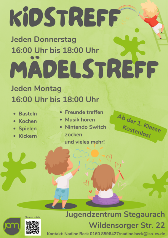 Flyer Kids-, und Mädelstreff